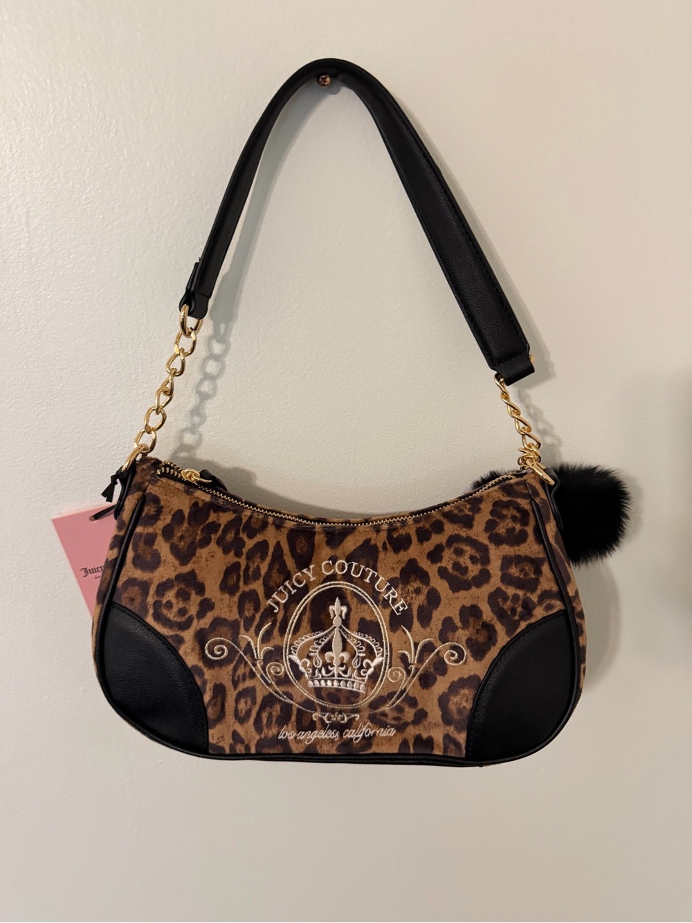 Juicy Couture Brown Leopard Print Shoulder Bag